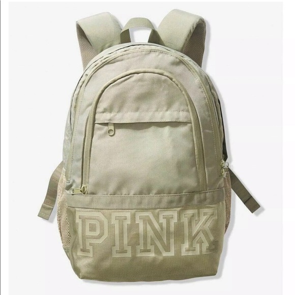 PINK Victoria's Secret Handbags - Victoria's Secret PINK Colligate Backpack Green